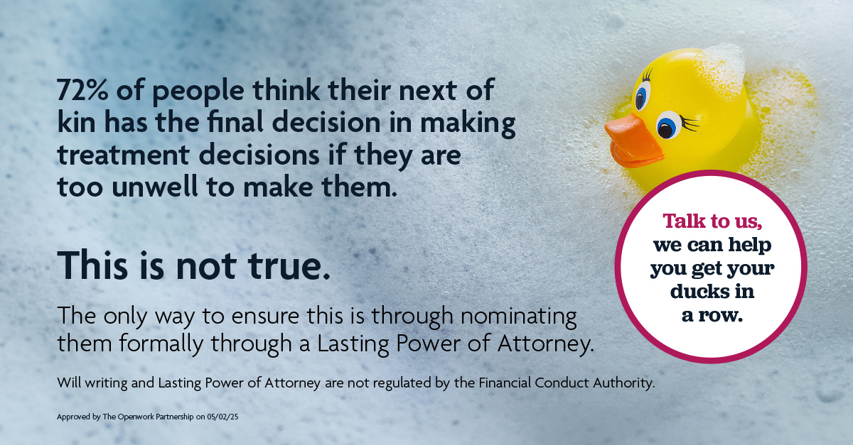 LPA post 3 - 72% of people think their next of kin has the final decision in making treatment decisions if they are too unwell to make them.jpg